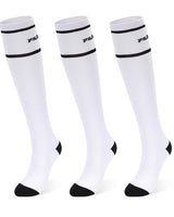 [FILA] Line Double Cushion Over Knee Socks 2色 [3PACK] 韓国人気 男女共用 ファッションソックス セット商品 贈り物 学生ソックス ソックスセット ギフトセット - コクモト KOCUMOTO