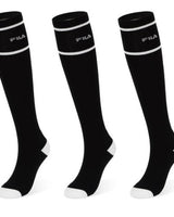 [FILA] Line Double Cushion Over Knee Socks 2色 [3PACK] 韓国人気 男女共用 ファッションソックス セット商品 贈り物 学生ソックス ソックスセット ギフトセット - コクモト KOCUMOTO