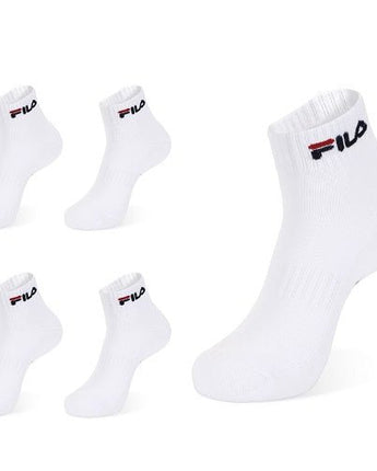 [FILA] Signature ankle socks 3色 [5PACK] 韓国人気 男女共用 ファッションソックス セット商品 贈り物 学生ソックス ソックスセット ギフトセット - コクモト KOCUMOTO