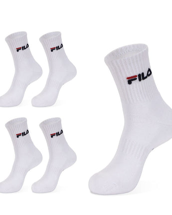 [FILA] Signature Double Cushion Mid Socks 3色 [5PACK] 韓国人気 男女共用 ファッションソックス セット商品 贈り物 学生ソックス ソックスセット ギフトセット - コクモト KOCUMOTO