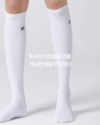 [FILA] Symbol Double Cushion Over Knee Socks 2色 [3PACK] ニソックス 女性服 韓国ファッション 韓国人気 日常服 夏ファッション セット商品 贈り物 - コクモト KOCUMOTO