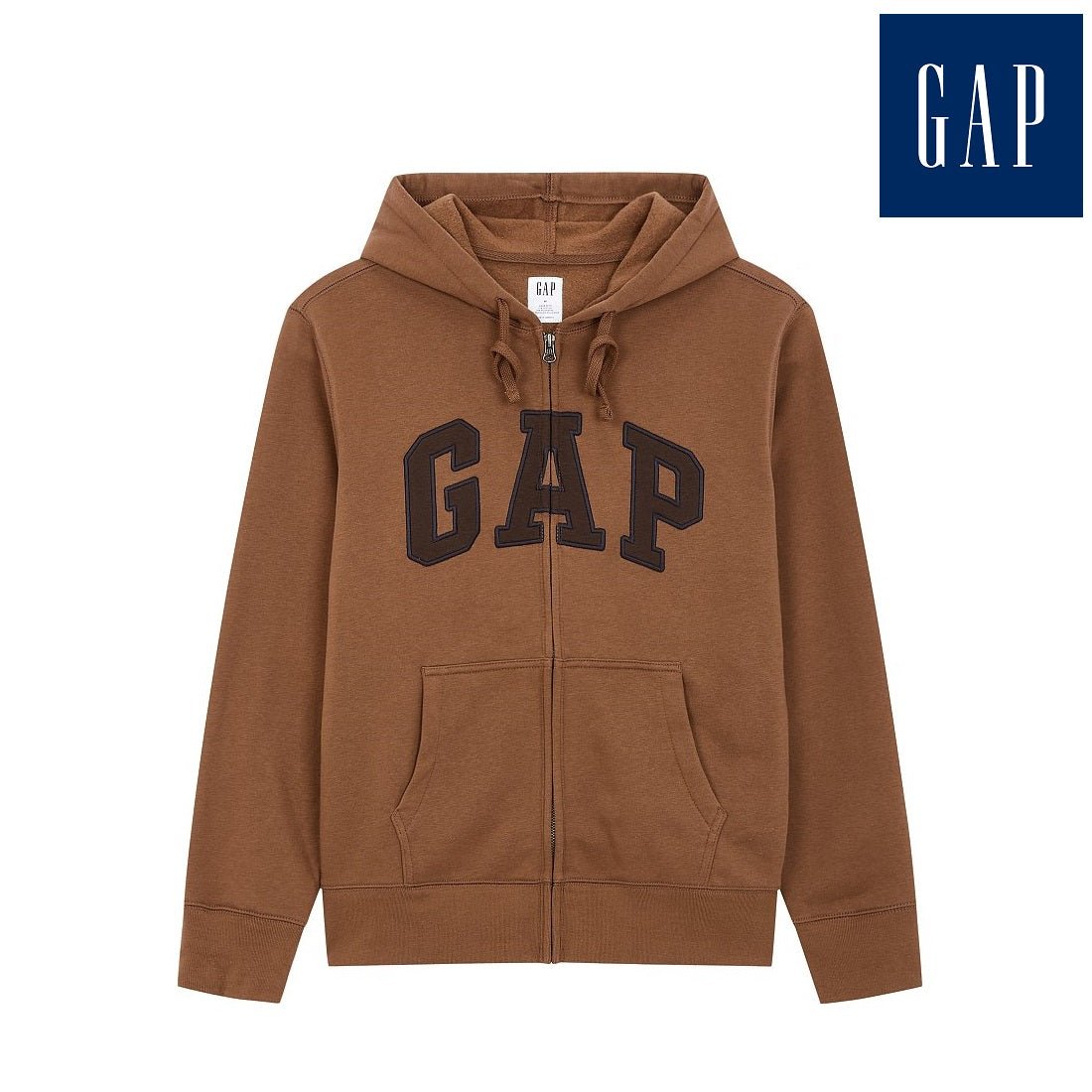 [GAP] [2022 FW] Heritage logo patch hood zip-up_ BROWN (5112427008071) (XS-XL) - コクモト KOCUMOTO