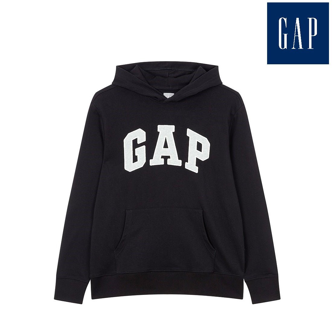 [GAP] [2023 FW] Logo patch easy hooded sweatshirt_ BLACK (5113327201099) (XS-XXL) - コクモト KOCUMOTO