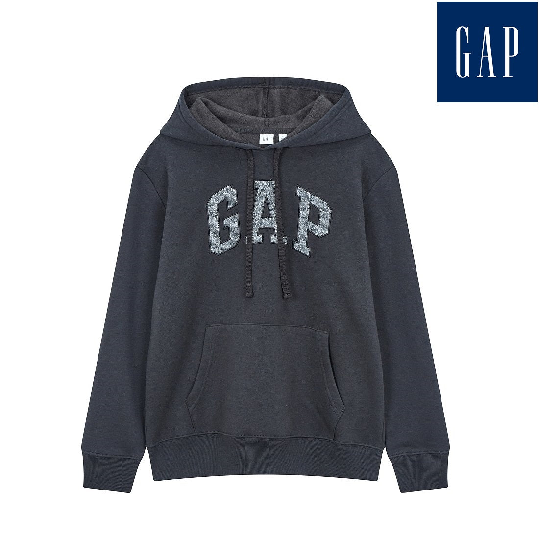 [GAP] [2023 FW] [Women] Glitter logo patch hooded sweatshirt_ BLACK (5123327012099) (XS-L) - コクモト KOCUMOTO