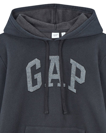 [GAP] [2023 FW] [Women] Glitter logo patch hooded sweatshirt_ BLACK (5123327012099) (XS-L) - コクモト KOCUMOTO