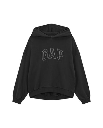 [GAP] [2023 FW] [Women] Line logo patch hooded sweatshirt_ BLACK (5123327006064) (XS-L) - コクモト KOCUMOTO