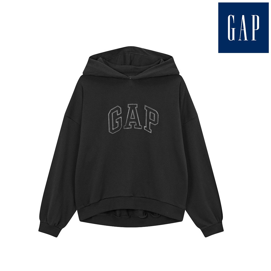 [GAP] [2023 FW] [Women] Line logo patch hooded sweatshirt_ BLACK (5123327006064) (XS-L) - コクモト KOCUMOTO