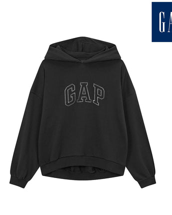 [GAP] [2023 FW] [Women] Line logo patch hooded sweatshirt_ BLACK (5123327006064) (XS-L) - コクモト KOCUMOTO