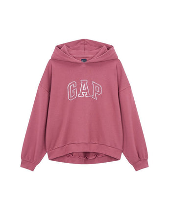 [GAP] [2023 FW] [Women] Line logo patch hooded sweatshirt_ DARK PINK (5123327006099) (XS-L) - コクモト KOCUMOTO