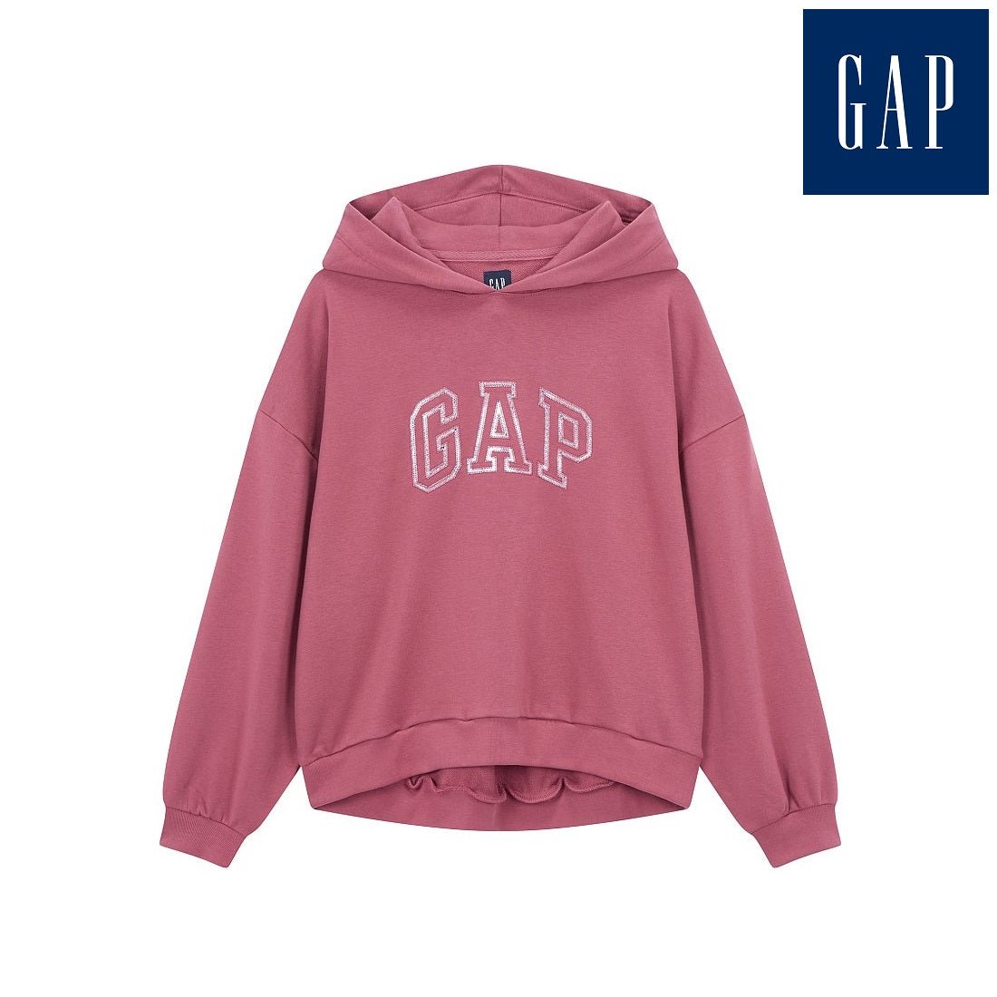 [GAP] [2023 FW] [Women] Line logo patch hooded sweatshirt_ DARK PINK (5123327006099) (XS-L) - コクモト KOCUMOTO