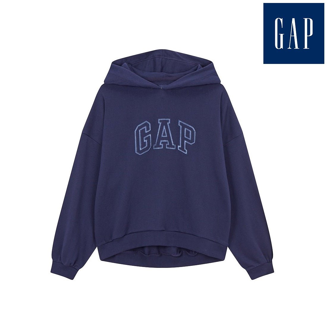 [GAP] [2023 FW] [Women] Line logo patch hooded sweatshirt_ NAVY (5123327006056) (XS-L) - コクモト KOCUMOTO