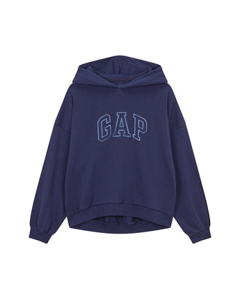 [GAP] [2023 FW] [Women] Line logo patch hooded sweatshirt_ NAVY (5123327006056) (XS-L) - コクモト KOCUMOTO