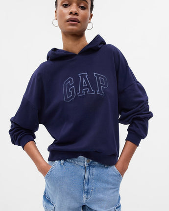 [GAP] [2023 FW] [Women] Line logo patch hooded sweatshirt_ NAVY (5123327006056) (XS-L) - コクモト KOCUMOTO