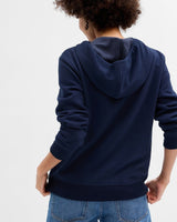 [GAP] [2023 FW] [Women] Paris logo patch hooded sweatshirt_ NAVY (5123327011056) (XS-L) - コクモト KOCUMOTO