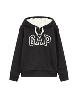 [GAP] [2023 FW][Women] LOGO PATCH SHERPA HOOD ZIP-UP_ BLACK (5123327008099) (XS-L) - コクモト KOCUMOTO