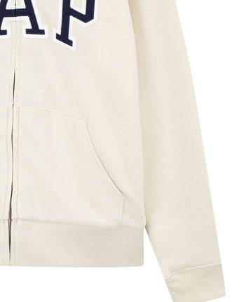 [GAP] [2023 FW][Women] LOGO PATCH SHERPA HOOD ZIP-UP_ LIGHT BEIGE (5123327008011) (XS-L) - コクモト KOCUMOTO