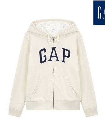 [GAP] [2023 FW][Women] LOGO PATCH SHERPA HOOD ZIP-UP_ LIGHT BEIGE (5123327008011) (XS-L) - コクモト KOCUMOTO