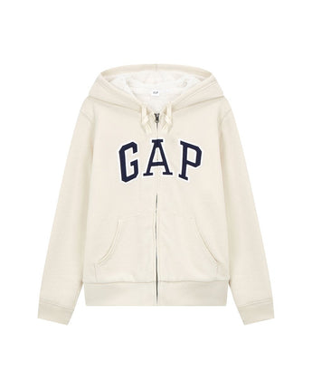 [GAP] [2023 FW][Women] LOGO PATCH SHERPA HOOD ZIP-UP_ LIGHT BEIGE (5123327008011) (XS-L) - コクモト KOCUMOTO