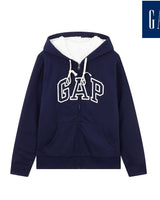 [GAP] [2023 FW][Women] LOGO PATCH SHERPA HOOD ZIP-UP_ NAVY (5123327008056) (XS-L) - コクモト KOCUMOTO