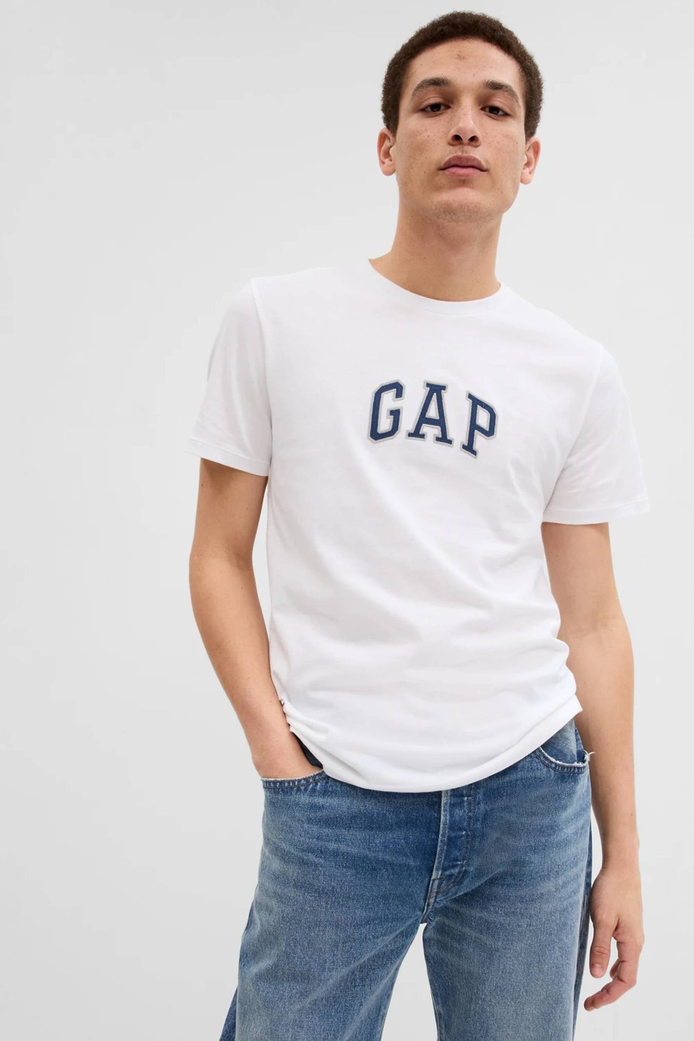 [GAP] 24SS [Men] New Logo Patch Cotton T-Shirt _ WHITE(5114126005001) カップルアイテム - コクモト KOCUMOTO