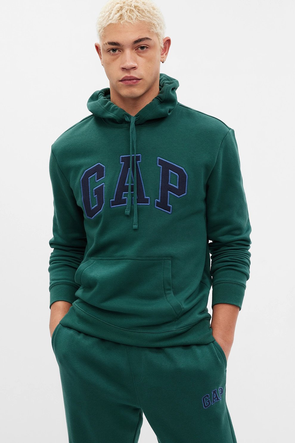 [GAP] [Men] Heritage Logo Hooded T-shirt _ DARK GREEN (5113327003043) (XS-XXL) - コクモト KOCUMOTO