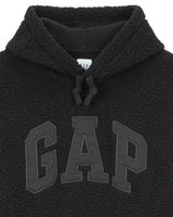 [GAP][2023 FW] Logo patch sherpa hooded sweatshirt_ BLACK (5113327024099)(XS-XXL) - コクモト KOCUMOTO