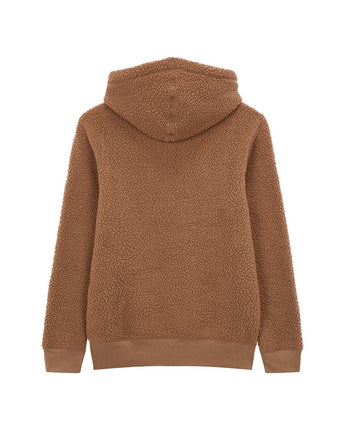 [GAP][2023 FW] Logo patch sherpa hooded sweatshirt_ BROWN (5113327024071)(XS-XXL) - コクモト KOCUMOTO