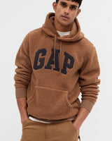 [GAP][2023 FW] Logo patch sherpa hooded sweatshirt_ BROWN (5113327024071)(XS-XXL) - コクモト KOCUMOTO