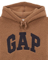 [GAP][2023 FW] Logo patch sherpa hooded sweatshirt_ BROWN (5113327024071)(XS-XXL) - コクモト KOCUMOTO