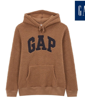 [GAP][2023 FW] Logo patch sherpa hooded sweatshirt_ BROWN (5113327024071)(XS-XXL) - コクモト KOCUMOTO