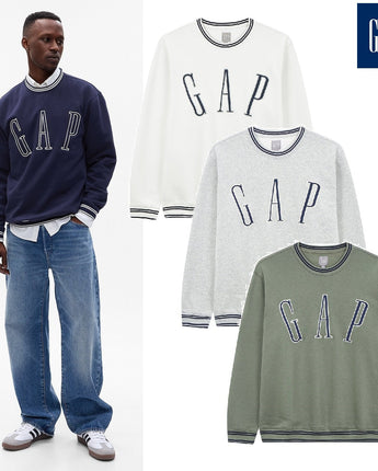 [GAP][2023 FW][Men] Embroidered logo crew neck sweatshirt 4色 (5113327012)(XS-XXL) - コクモト KOCUMOTO