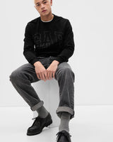 [GAP][2023 FW][Men] Line logo graphic sweatshirt_ BLACK (5113327013099)(XS-XXL) - コクモト KOCUMOTO