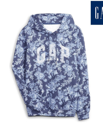 [GAP][2023 FW][Men][LoveShackFancy] Floral pattern logo hooded sweatshirt_ DARK BLUE (5113327025051) (XS-XL) - コクモト KOCUMOTO