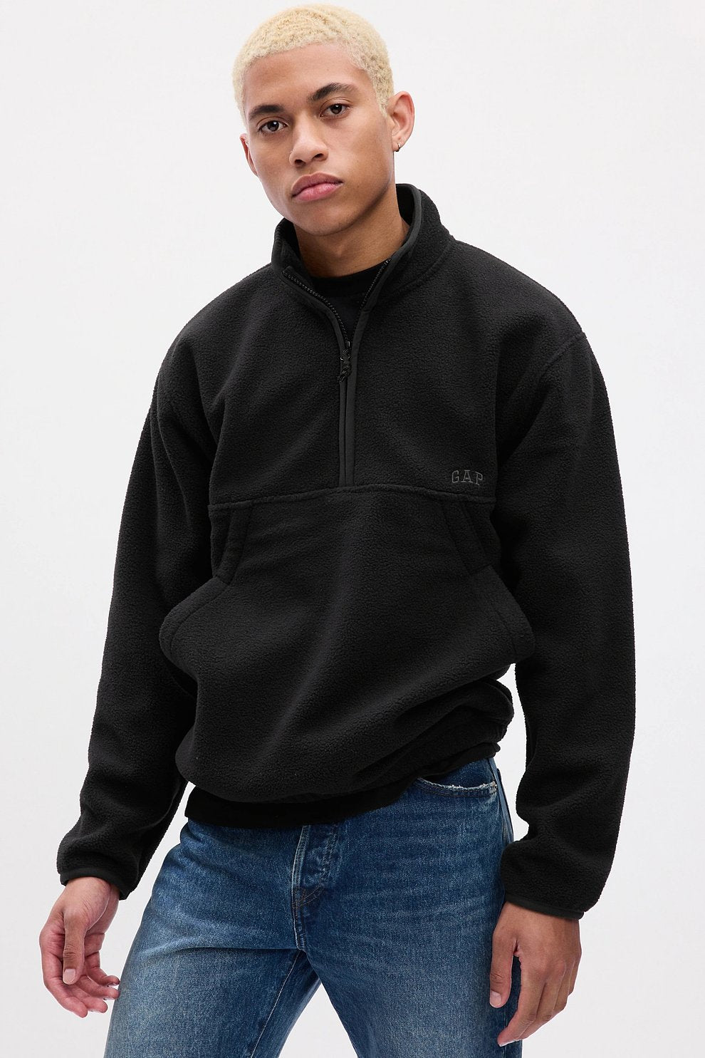 [GAP][Men] Arctic Fleece Easy Anorak _ BLACK (5113427004099) (XS-XL) - コクモト KOCUMOTO