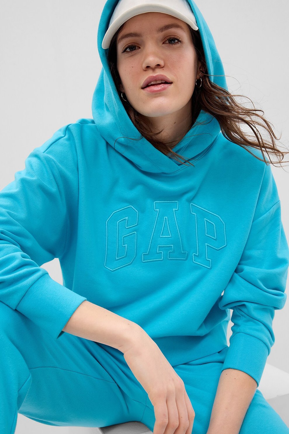 [GAP][Women] Easy Line Logo Hooded Sweatshirt _BLUE (5123127010051) (XS-L) - コクモト KOCUMOTO