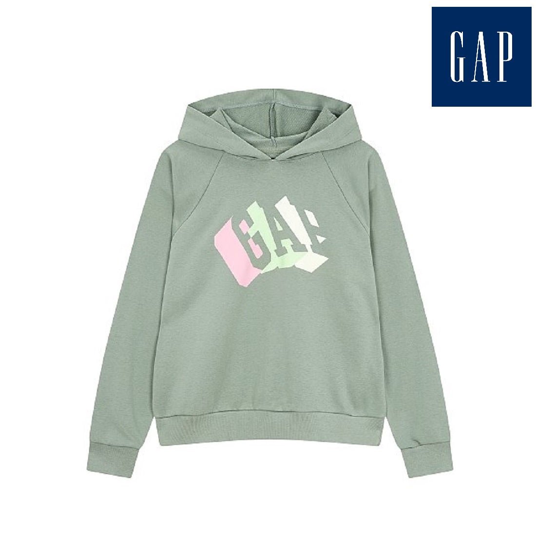 [GAP][Women] Logo raglan hooded sweatshirt_FATIGUE (5123227102041) (XS-L) - コクモト KOCUMOTO