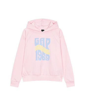 [GAP][Women] Logo raglan hooded sweatshirt_LIGHT PINK (5123227102064) (XS-L) - コクモト KOCUMOTO