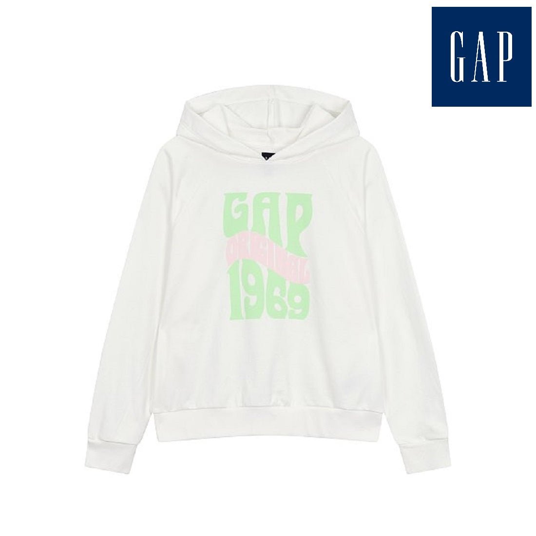 [GAP][Women] Logo raglan hooded sweatshirt_WHITE (5123227102002) (XS-L) - コクモト KOCUMOTO