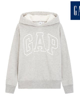 [GAP][Women] Logo sherpa hooded sweatshirt _MELANGE GRAY (5122427015081) (XS-L) - コクモト KOCUMOTO