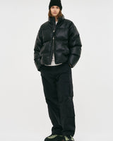 [GROOVE RHYME] 23F/W EATHER SHORT DOWN PADDING (BLACK) - コクモト KOCUMOTO