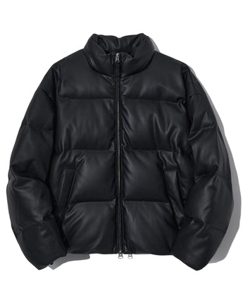 [GROOVE RHYME] 23F/W EATHER SHORT DOWN PADDING (BLACK) - コクモト KOCUMOTO