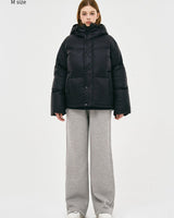 [GROOVE RHYME] 23F/W QUILTED HOOD SHORT DOWN PADDING (BLACK) - コクモト KOCUMOTO