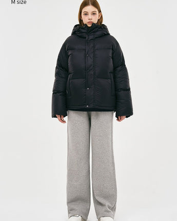 [GROOVE RHYME] 23F/W QUILTED HOOD SHORT DOWN PADDING (BLACK) - コクモト KOCUMOTO