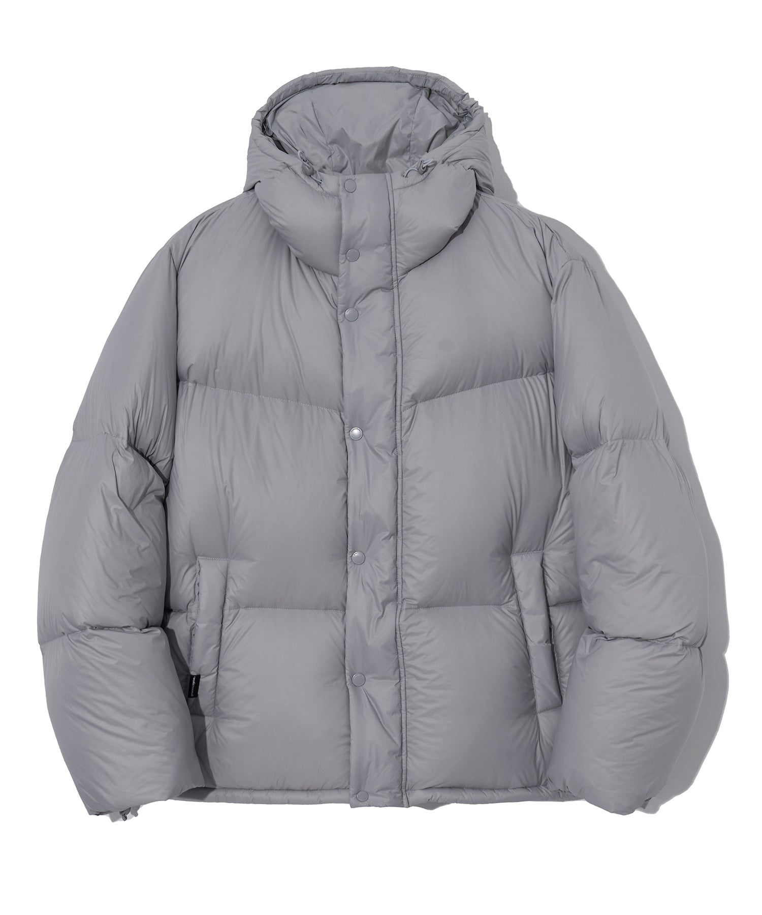 [GROOVE RHYME] 23F/W QUILTED HOOD SHORT DOWN PADDING (LIGHT GREY) - コクモト KOCUMOTO