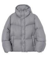 [GROOVE RHYME] 23F/W QUILTED HOOD SHORT DOWN PADDING (LIGHT GREY) - コクモト KOCUMOTO