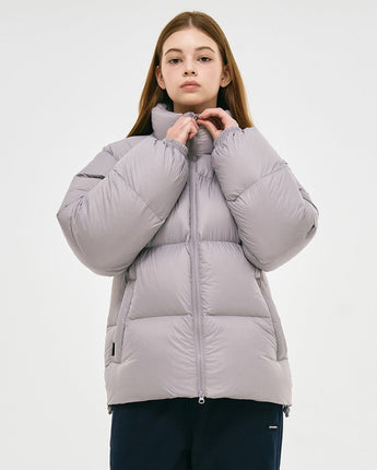 [GROOVE RHYME] 23F/W QUILTED SHORT DOWN PADDING (LIGHT GREY) - コクモト KOCUMOTO