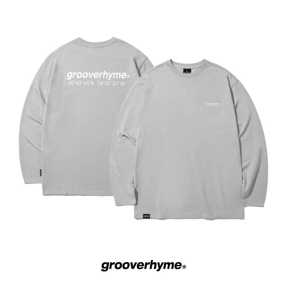 [GROOVE RHYME] NYC LOCATION LONG SLEEVE T-SHIRTS LIGHT GREY - コクモト KOCUMOTO