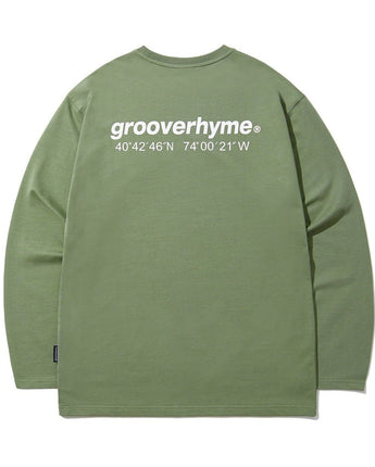 [GROOVE RHYME] NYC LOCATION LONG SLEEVE T-SHIRTS LIGHT KHAKI - コクモト KOCUMOTO