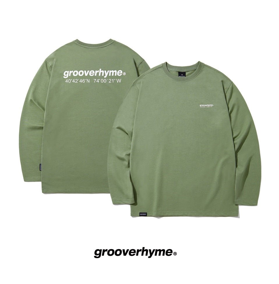 [GROOVE RHYME] NYC LOCATION LONG SLEEVE T-SHIRTS LIGHT KHAKI - コクモト KOCUMOTO