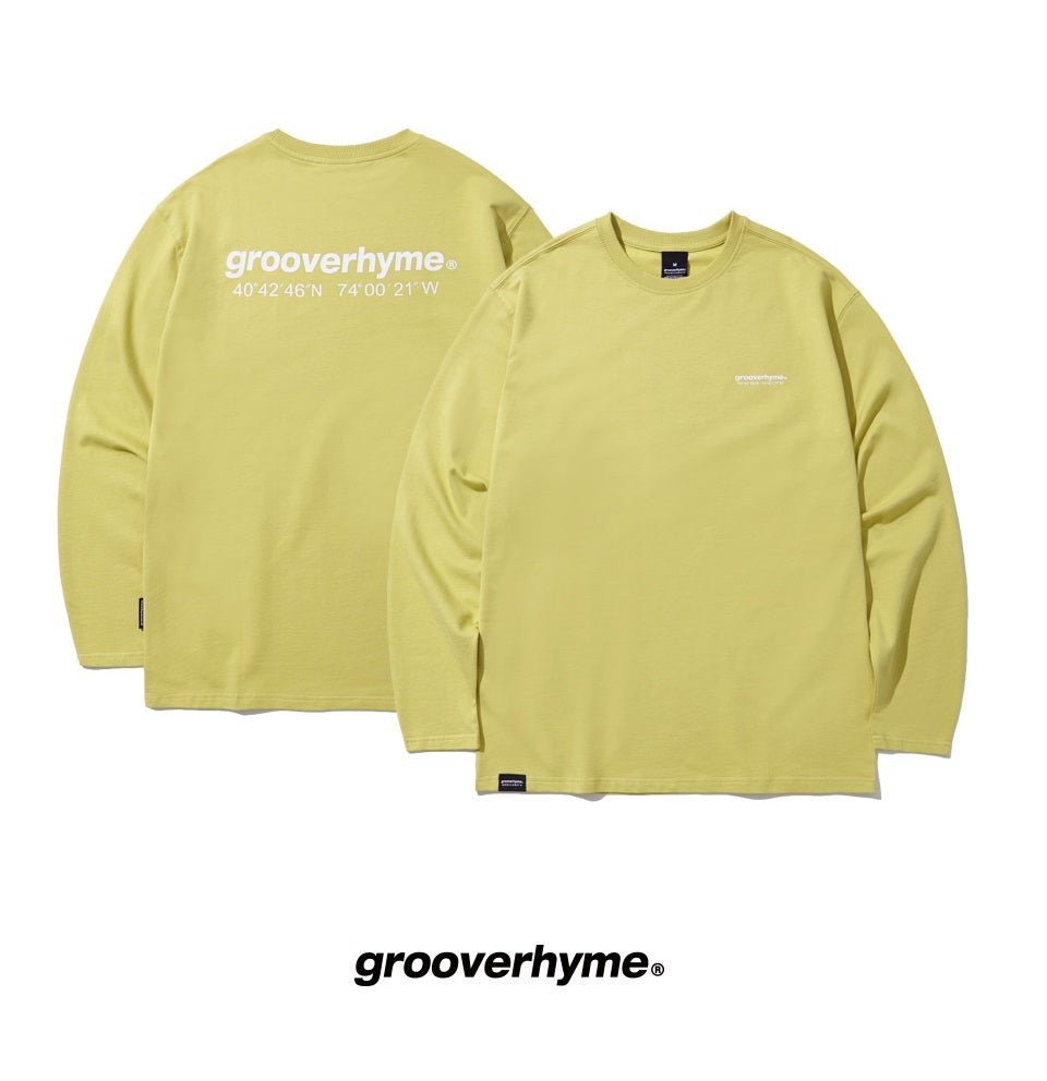 [GROOVE RHYME] NYC LOCATION LONG SLEEVE T-SHIRTS OLIVE - コクモト KOCUMOTO